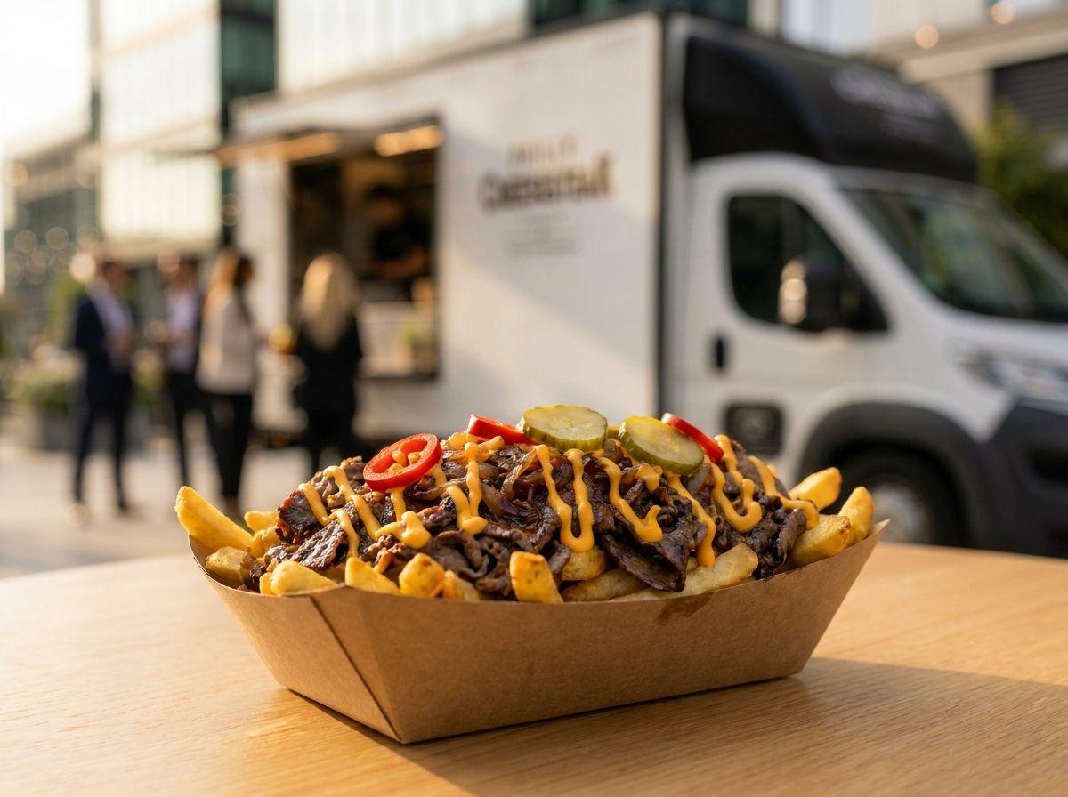 Cheesesteak Loaded Fries — Philly Cheesesteak Foodtruck Catering Muenchen