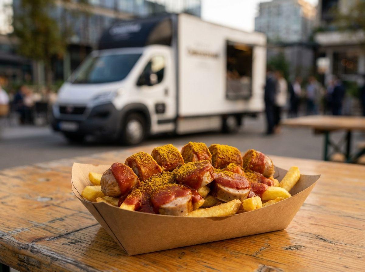 Curry Wurst Pommes — Bowls vom Foodtruck Trucking Good München